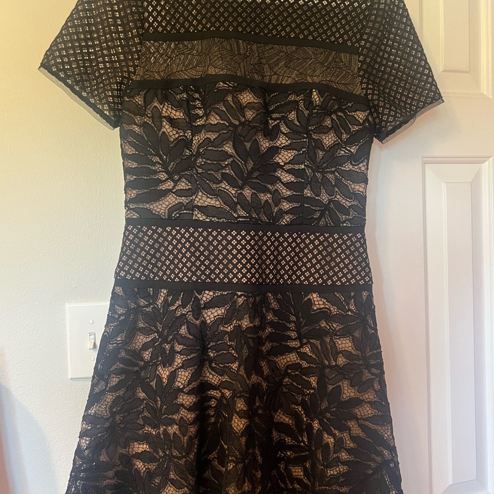 BCBGMaxAzria Black Fit and Flare Mini Dress